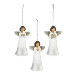 Item 254119 Silver Shimmer Angel Ornament