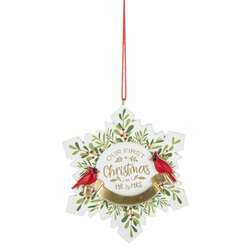 Item 260533 thumbnail Our First Christmas As Mr and Mrs Snowflake Ornament