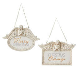 Item 260706 Angel Text Plaque Ornament