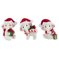 Item 260742 thumbnail White Elephant Figurine With Santa Hat
