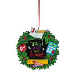 Item 261108 Teacher Wreath Ornament