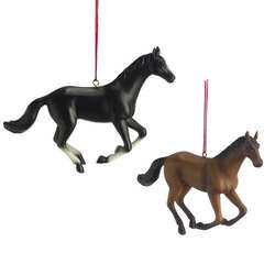 Item 261904 Black/Brown Mustang Ornament