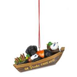Item 262184 thumbnail Black Lab With Boat Ornament