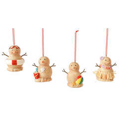 Item 262340 Snowman Beach Sand Ornament