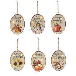 Item 262593 Light Up Fall Ornaments