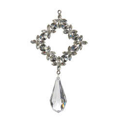 Item 281024 Square Crystal Drop Ornament