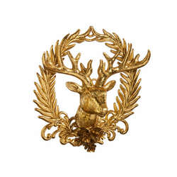 Item 281032 Deer With Wreath Emblem Ornament