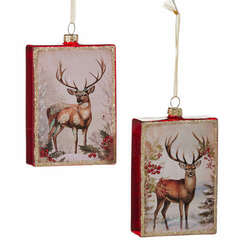 Item 281456 Yule Stag Rectangle Ornament
