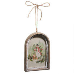 Item 281557 thumbnail Watercolor Holiday Snowman Framed Ornament