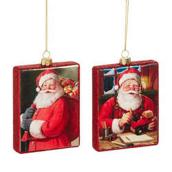 Item 281696 thumbnail Jolly Santa Rectangle Ornament