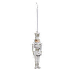 Item 281802 White And Silver Nutcracker Ornament