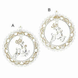 Item 281815 Reindeer In Wreath Ornament