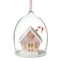 Item 282276 Gingerbread House Cloche Ornament