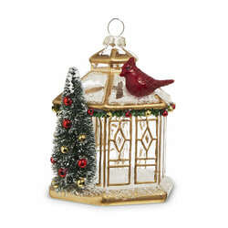 Item 282432 thumbnail Gold Pagoda With Cardinal Ornament