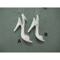 Item 302048 Iridescent White High Heel Shoe Ornament