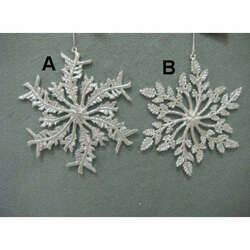 Item 302089 Champagne/Silver Snowflake Ornament