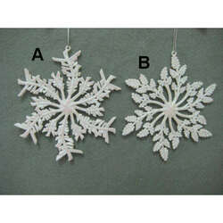 Item 302096 Iridescent White Snowflake Ornament
