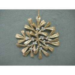 Item 302156 thumbnail Champagne/Gold/Silver Holly Wreath Ornament