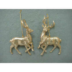 Item 302220 Champagne/Gold Deer Ornament