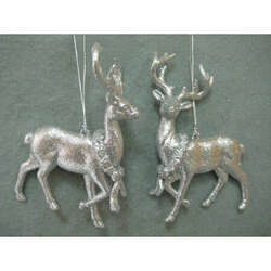 Item 302221 Silver Deer Ornament