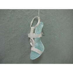 Item 302294 Blue Silver High Heel Shoe With Clear Jewel Ornament