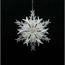 Item 302374 White/Silver Snowflake Ornament