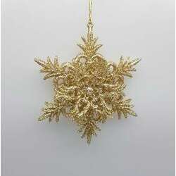 Item 302378 Champagne Gold Flower Ornament
