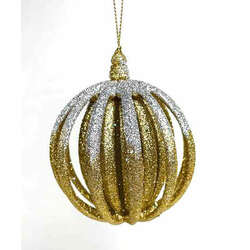 Item 302408 Gold Pattern Ball Ornament