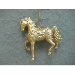 Item 303003 Gold Horse Ornament