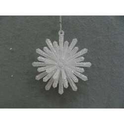 Item 303052 thumbnail Clear/Crystal/Silver Ice Snowflake Ornament