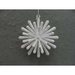 Item 303053 Iridescent/Sparkle Silver Ice Snowflake Ornament