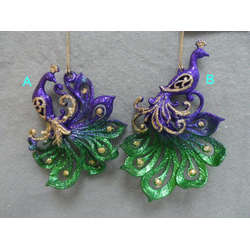 Item 303062 Multicolor Peacock Ornament