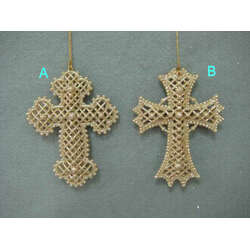 Item 303101 thumbnail Champagne Gold Cross Ornament