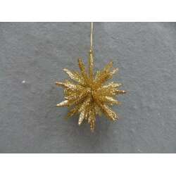 Item 303109 Gold Sunburst Ball Ornament