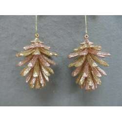 Item 303115 Gold/Brown Pine Cone Ornament