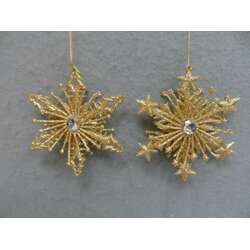 Item 303152 Gold Snowflake Ornament