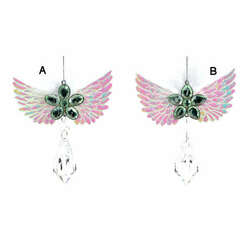 Item 303170 Multicolor Angel Wings With Flower/Drop Ornament