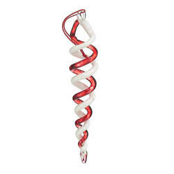 Item 312002 thumbnail Red and White Twisted Icicle Ornament