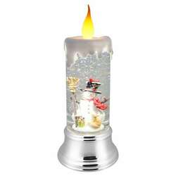 Item 322525 Rotating Snowman Lantern Candle