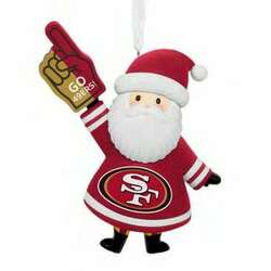 Item 333137 thumbnail NFL Santa San Francisco 49ers Ornament