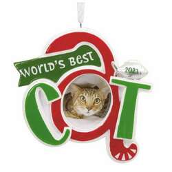Item 333250 thumbnail Classic Cat Photo Frame 2021 Ornament