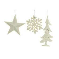 Item 360173 White Star/Snowflake/Tree Ornament