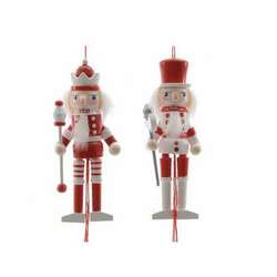 Item 360192 Red/White Pull Puppet Nutcracker Ornament