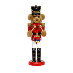 Item 401006 Teddy Bear Drummer Nutcracker