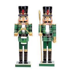 Item 401011 Green Plaid Nutcracker