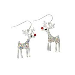 Item 418007 thumbnail Crystal Studded Rudolph Earrings
