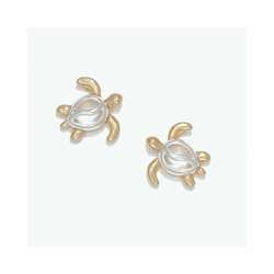 Item 418049 thumbnail Two Tone Open Turtle Earrings