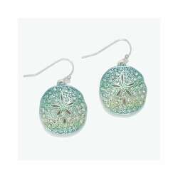 Item 418062 thumbnail Aqua/Crys Sand Dollar Earrings