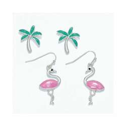 Item 418070 thumbnail Palm Tree/Flamingo Earrings