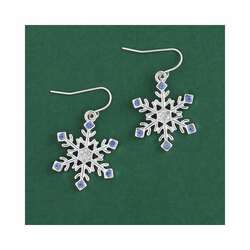 Item 418111 thumbnail Snowflakes With Blue Crystals Earrings